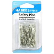  Safety Pins, 38mm, Nickel Plated